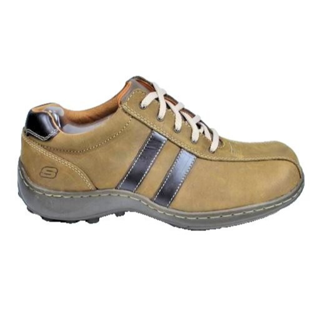 SKECHERS- Size 13- NEW Critics Sneakers Desert Leather Upper Wide Men 4400EWDSCH